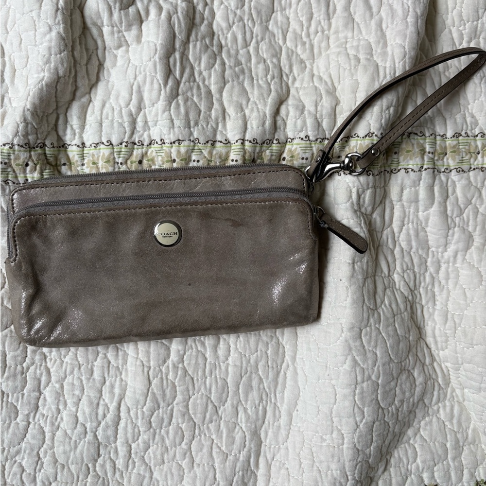 Coach Gray Wristlet